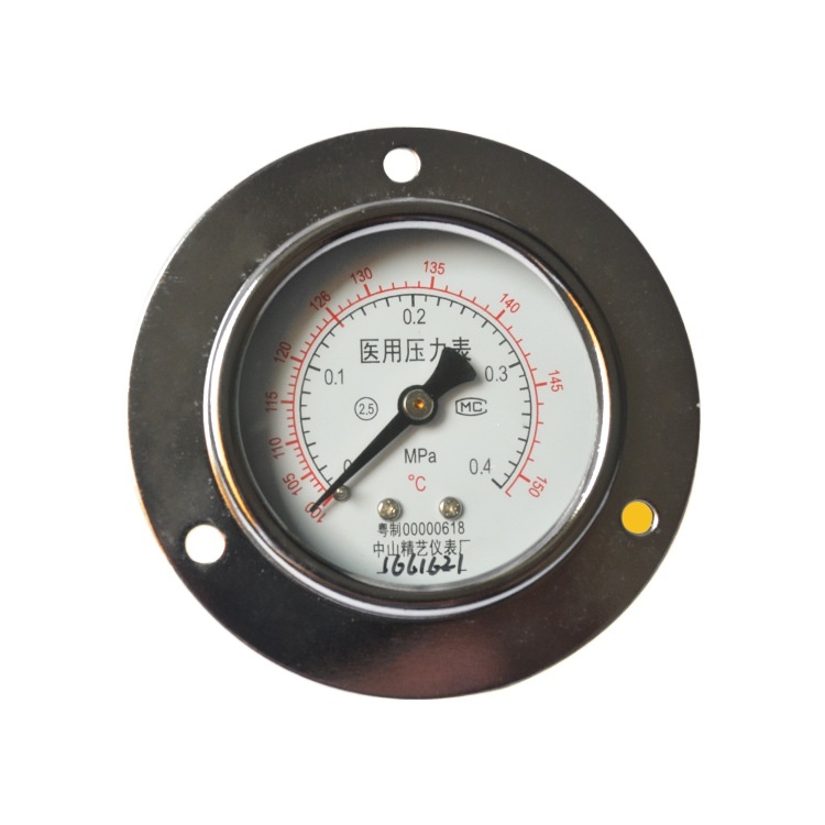 Axial Flanged Medical Pressure Gauge (0-0.4MPa, 2.5 Accuracy) for Steam Generators - Image 4
