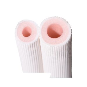 Embossed Composite Pipe Insulation Sleeve 1.5P*9mm IXPE Double Layer White Pipe Thermal Insulation Kit