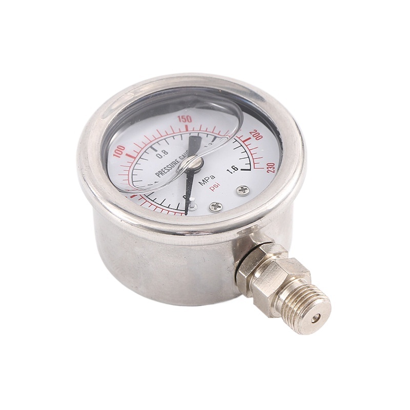Y40L-A Pressure Gauge Durable Explosion-Proof 304 Stainless Steel Pressure Gauge Vacuum Pressure Gauge Water/Oil/Air Pressure Meter - Image 2