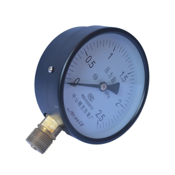 ZGMC Y100 Pressure Gauge 0-2.5 MPa, 1.6 Accuracy Class, Radial M20*1.5 Connection for HVAC Systems - Image 2
