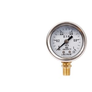 Shanghai Jiangyue YN40 Radial Vibration-Proof Pressure Gauge (0-1 MPa) for Air Compressors