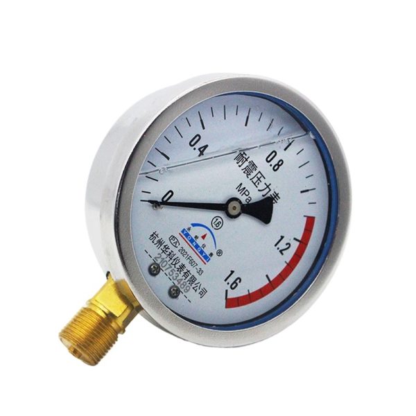 Yongyi YN100 Radial Seismic Pressure Gauge 1.6 MPa for Water Oil Air Vacuum Pressure System - Imej 2