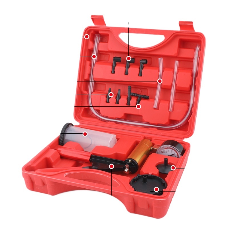 Automotive Manual Vacuum Pump Kit with Copper Core Suction Gun & Shockproof Gauge for Brake and Oil Change, High Suction Power - Image 2