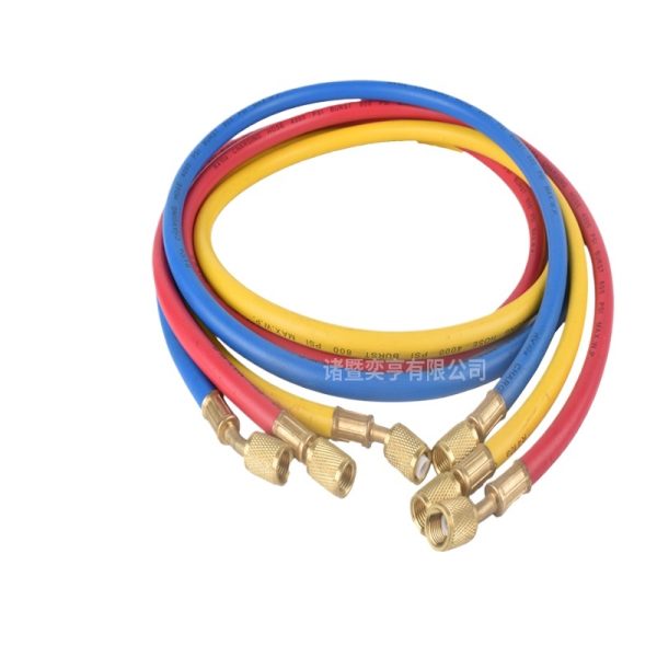 Refrigerant Charging Hoses (3-Pack) R410a, 4000 PSI Burst, 800 PSI Max Working Pressure