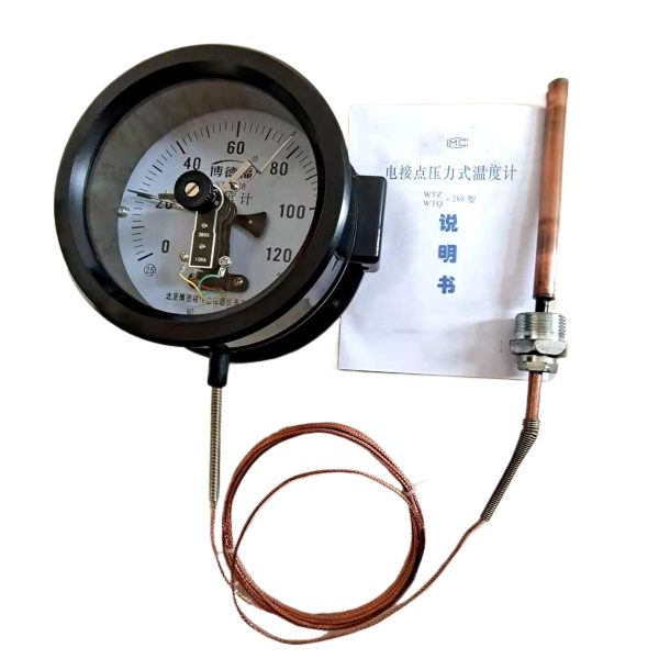 星源仪表 WTQ-288 Pressure Bimetal Thermometer Probe Temperature Gauge Stainless Steel Pointer WTZ-280 for Industrial HVAC Systems - Imej 3