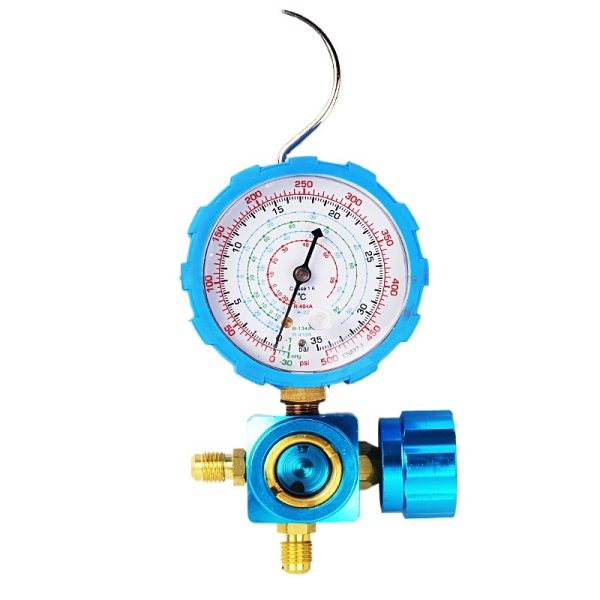 Refrigerant Pressure Gauge with Metal Handwheel (High/Low Pressure Options) for R22 R134 R410 HVAC Systems - Изображение 2