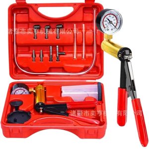 Manual Vacuum Pump Brake Fluid Bleeder Kit Hand Held Vacuum Pump Tester for Automotive Car Bike Bleeding Tool for Vehicle Maintenance Home