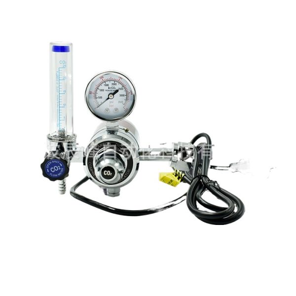 Industrial CO2 Gas Pressure Reducer Regulator (0-25 L/min Flow Meter, 0-3500 psi Gauge) with CO2A-01 Part Number for Gas Welding Systems