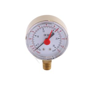 YA63 63mm Radial Dual Pointer Warning Gauge (0-30 L/min, Argon/CO2) for Welding Systems
