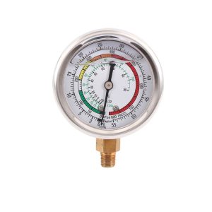 Y63LF-A Seismic Pressure Gauge (63mm Dial, -0.1 to 5.5 bar, 1/8.7/16 Connection) for HVAC Systems