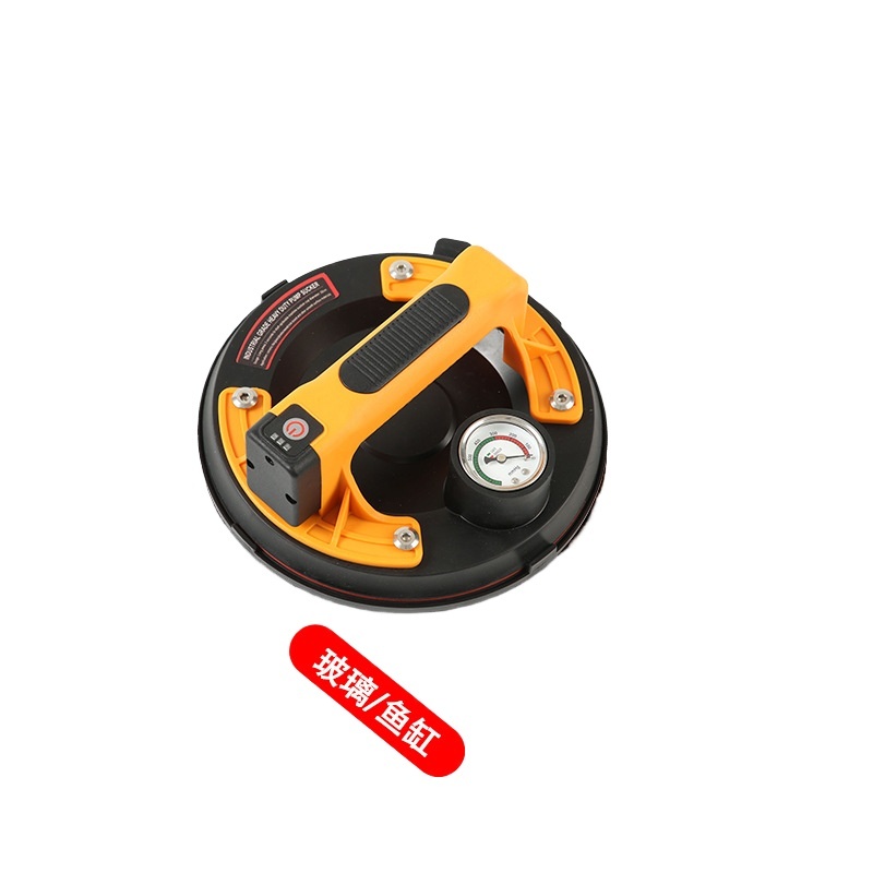 YI-RECHT Electric Tile Suction Cup Automatic Vacuum Pump 200mm Heavy Duty Lifter for Marble Lifting and Installation, with Pressure Gauge - Image 2