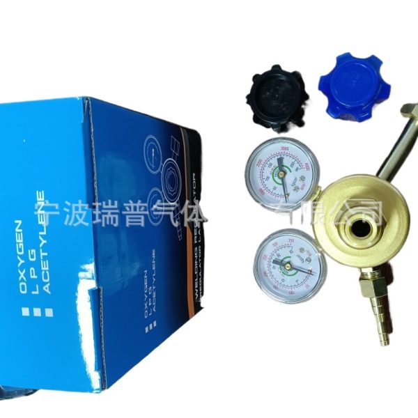 TANAKA Style Oxygen Pressure Regulator with Extended Connector for Zambia Africa Export - Imej 2