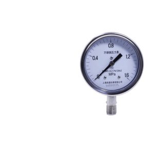 Lueng Lei Y100-B-F Stainless Steel Pressure Gauge (0-1.6MPa) for HVAC Systems