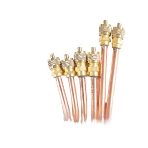 HVAC Copper Access Valve with Check Valve and Charging Port (Extended, Thickened, High Pressure Resistant, Leak-proof) for Air Conditioner Refrigerator Compressor