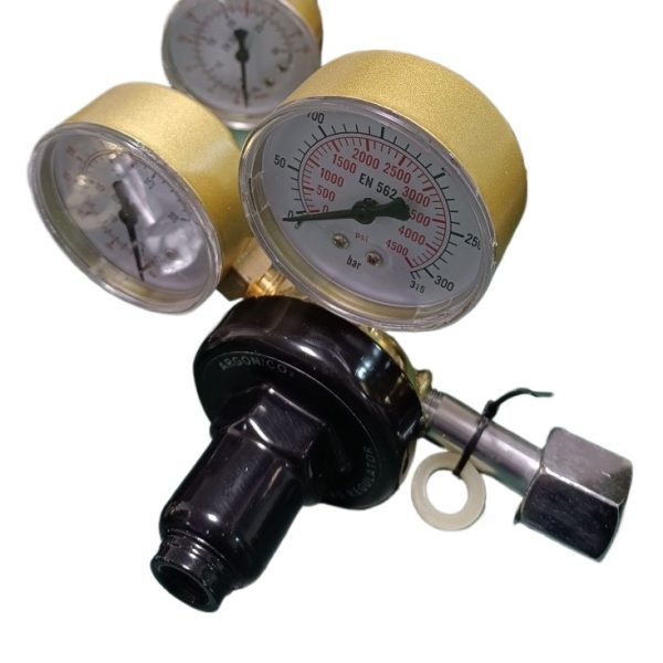 RUPP Argon CO2 Gas Regulator, Dual Gauge Flow Meter Pressure Reducer for Welding TR-01K