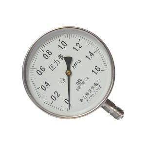Full Stainless Steel Pressure Gauge 0-1.6MPa for HVAC Systems