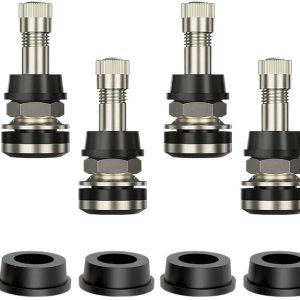 4 Pcs TR-416 Metal Valve Stems External Mount for 0.453" and 0.625" Rim Holes, HVAC System Accessory