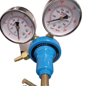 RIAPU Industrial Oxygen Pressure Regulator CGA540 Thread with Dual Gauges for Cutting and Welding