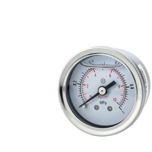 Axial Oil Hydraulic Pressure Gauge YN40Z Stainless Steel 40mm Dial 0-10MPa 2.5 Accuracy for Industrial Systems