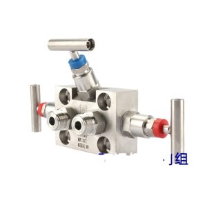 Shangyi Instrument Stainless Steel 3-Valve Manifold with Manual Drive (Material: 304, Max Working Temperature: 200°C) for Differential Pressure Transmitters, compatible with Rosemount EJA3051 SF-2B