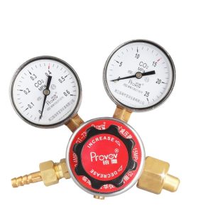 Provov YQT-731 CO2 Carbon Dioxide Pressure Regulator with Dual Gauges 0.6*25MPa for Industrial Gas Cylinder