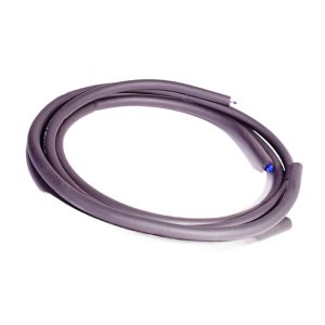 Universal HVAC Copper Pipe Extension Hose (6.35x0.6 + 12.7x0.6mm) for Samsung Air Conditioner, Black Insulated with Rubber Plastic