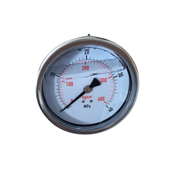 Axial Oil-Filled Pressure Gauge YN60 (0-40 MPa / 0-400 kg/cm²) for HVAC Systems