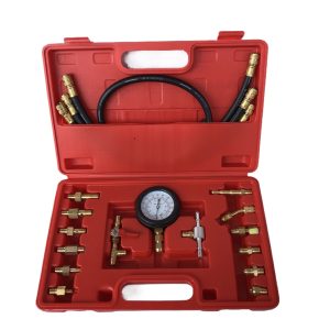 Automotive Fuel Pressure Gauge Kit (0-150PSI/0-1.0 MPa) with 300PSI Hoses for Gasoline Pressure Testing Systems