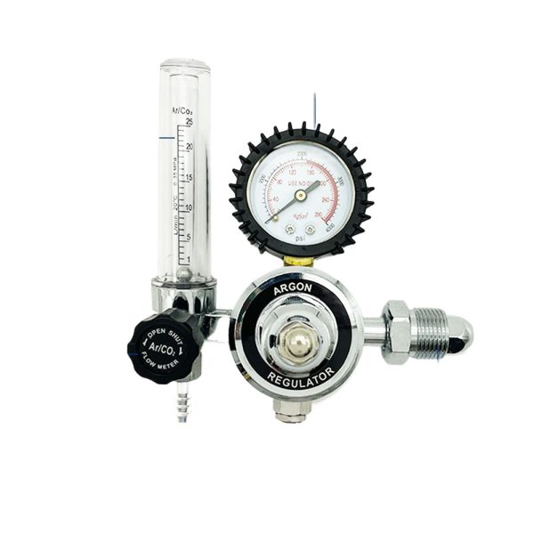 YQAR-73L Argon/CO2 Pressure Reducer Regulator for MIG TIG Welder Flow Meter Gas Bottle Pressure Gauge - Single Stage - รูปภาพ 2