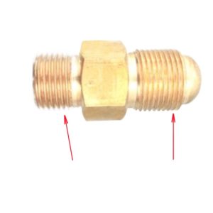 Cylinder Valve Adapter G5/8 Male to CGA580 Male Converter for Gas Cylinders