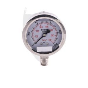 Radial Glycerin Filled Pressure Gauge (63mm, 0-10000 PSI) with SS316 Casing for HVAC Systems Replaces YN63SS10000P