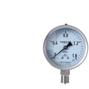 Radial Stainless Steel Pressure Gauge Y100BF Weika Type 0-1.6 MPa (Water, Air, Vacuum), for Industrial and HVAC applications