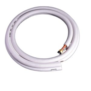Durable Insulated Copper Pipe Line Set (9.52*0.6+15.88*0.7mm) for HVAC Air Conditioner Extension, 3-Meter Length, Pearl Finish