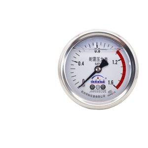 Yongyi YN60Z Axial Shock-Resistant Pressure Gauge 0-1.6MPa for Water, Oil, Gas Pressure Systems