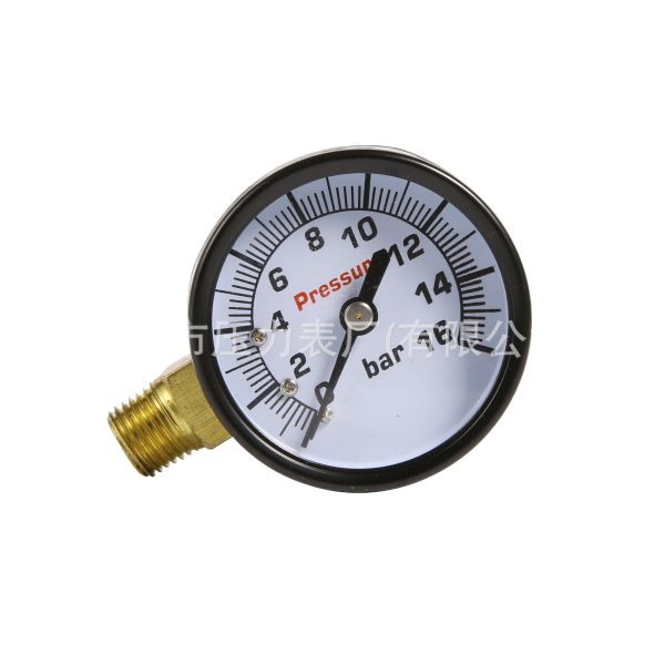 Radial Pressure Gauge YJC-R-02 (0-1.0 bar, EN 562, KI 2.5) for HVAC Systems - รูปภาพ 2