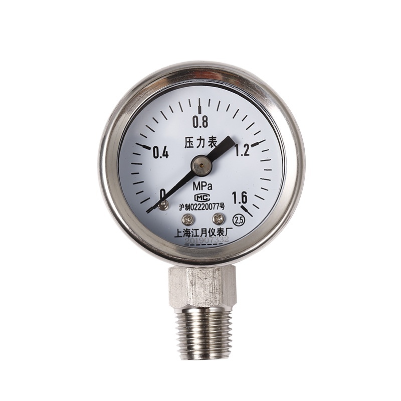 Jiangyue Y40BF Stainless Steel Pressure Gauge (0-1.6 MPa, Radial, Threaded Connection) for Air, Liquid, Oil, Water Pressure - Image 3