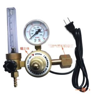 Heated CO2 Pressure Reducer Regulator YQT-341 with Flowmeter (0-25kPa, 0-0.35MPa) for MIG/MAG Welding Machine