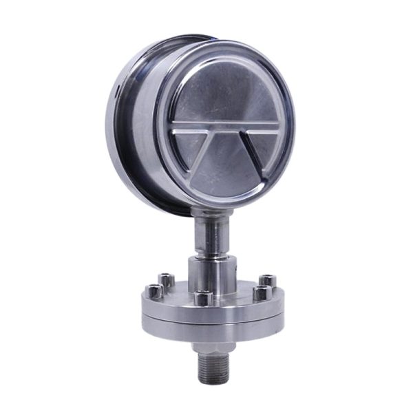 良磊 Stainless Steel Flange Diaphragm Pressure Gauge Y100-BFZ-ML for Industrial Applications, 0-1.6MPa Measurement Range, 1.6 Accuracy Class - Изображение 3