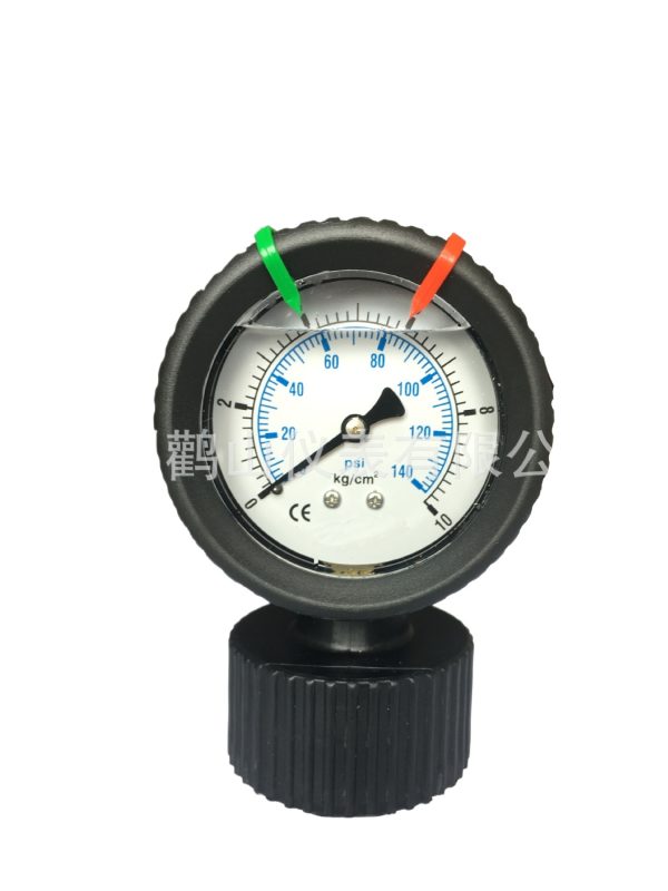 GWANSHAN Y-PP60 Diaphragm Pressure Gauge (0-140 PSI / 0-10 kg/cm2, 63mm dial) for Corrosive Media