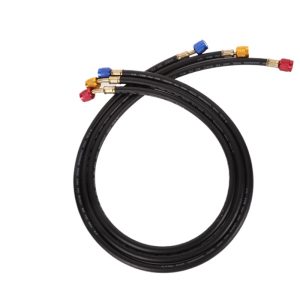 R-410A High Charging Hose Set (800 PSI Max Work Pressure, 4000 PSI Burst) for Automotive AC Refrigerant Charging