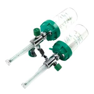 Wall-mount Dual Flowmeter Medical Oxygen Flowmeter with Humidifier Bottle (1-10L/min) for Oxygen Therapy System