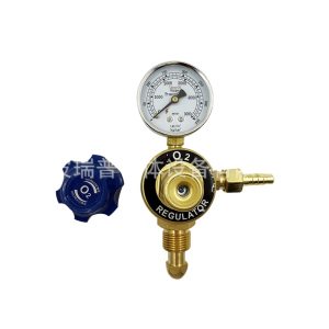Oxygen Pressure Regulator Single Gauge G5/8" Anti-Vibration O2 Gas Meter for Welding & Cutting, Made in Ningbo, Export to India & Southeast Asia