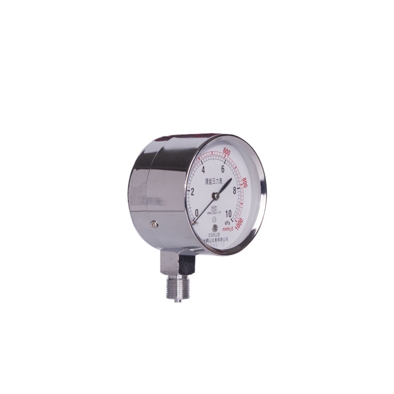 Full Stainless Steel Diaphragm Pressure Gauge with Overpressure Protection (YE75BF, 0-10kPa, 75mm Dial) - Image 2