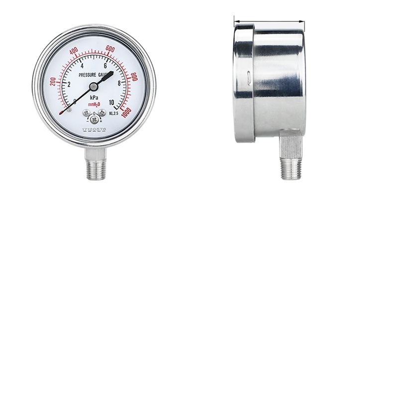 KAIXUAN YE60 Diaphragm Pressure Gauge 0-1000 KPa (equivalent to 0-10 Bar/1000 kPa) with Stainless Steel Casing and Adjustable Zero for HVAC Gas Applications - Image 3