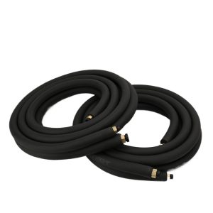 Copper Refrigeration Line Set 6.35x0.6mm + 15.88x0.7mm with Insulated Rubber for Air Conditioner Extension