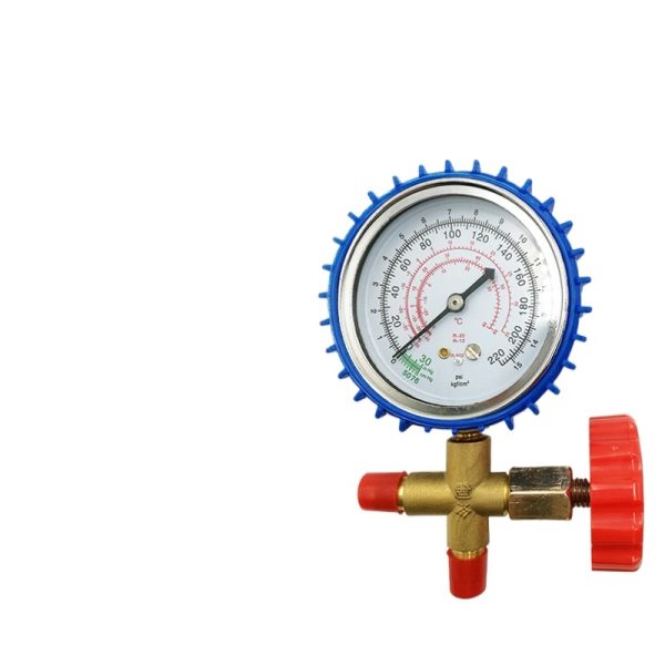 Manifold Gauge Pressure Meter Single Table Valve for R11 R12 Refrigerant Charging System