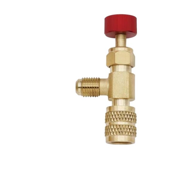 HVAC Refrigerant Flow Control Safety Valve (Brass, 1/4-1/4, 1/4-5/16, 5/16-5/16, 5/16-1/4) for R22 R410a R32 Systems - Image 3