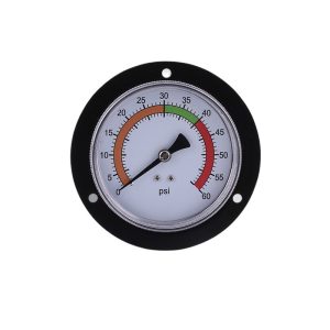 Axial Flange Pressure Gauge (90mm, 0-60psi) with Integrated Housing for HVAC Systems
