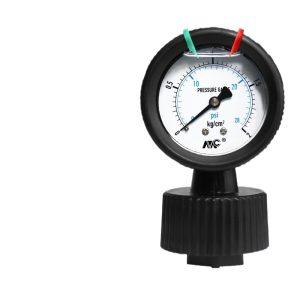 Fully Plastic PP Diaphragm Pressure Gauge with 0-2.5 MPa Range, for Corrosive Solution PCB Environmental Wastewater Treatment, Vibration-Resistant