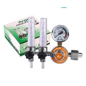 Yuepai Dual-Tube Argon Pressure Reducer with Flow Meter for Welding & Cutting, YQAr-731L